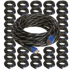 50 pcs 20 ft HDMI 4K Gold Cable HDTV 60HZ Gaming Streaming PS4 Xbox High Speed - Picture 1 of 3