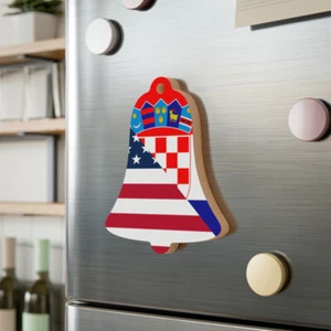 Bandera croata americana Croacia EE. UU. Adorno de madera - Imagen 1 de 17