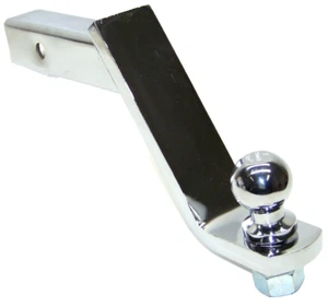 Remolque receptor de enganche de caída cromado 4"" montaje en bola receptor de 2"" con bola de enganche de 2 - Imagen 1 de 1