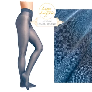 SATIN TOUCH 20 TIGHTS by denim blau Transparente Strumpfhose mit Glanz denim flo - Bild 1 von 2