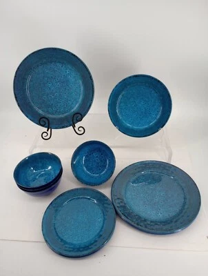 Juego de vajilla de melamina de 12 piezas juego de platos de cena para uso en interiores y exteriores Foto 1 de 4