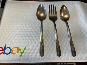 LOTE DE 3 PIEZAS Royal Rose (Plate, 1939) de Oneida Silver RARO Y DE COLECCIÓN - Imagen 1 de 2