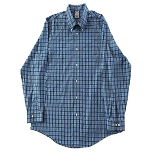 BROOKS BROTHERS Regent Men’s Shirt Size XXL Blue Plaid Career Preppy Casual - Picture 1 of 7
