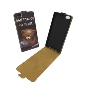 Huawei P8 Lite Etui na telefon komórkowy Flip Case Futerał ochronny Wallet Cover Niedźwiedź Dont Touch - Zdjęcie 1 z 2