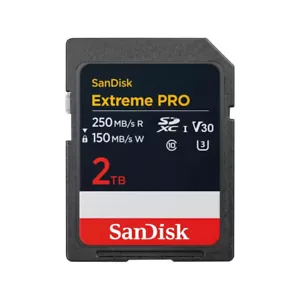 SanDisk Extreme PRO SDXC 2TB 2000GB (250 MB/s Class 10, UHS-I U3 V30) - Bild 1 von 2