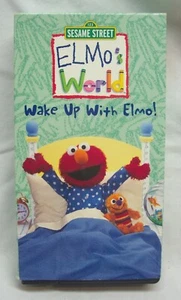 Vintage SESAME STREET Elmo's World WAKE UP WITH ELMO VHS VIDEO 2002 Jim Henson - Imagen 1 de 4