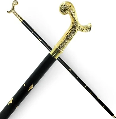 Bastón Derby de madera plegable con mango de latón, bastón para hombre y mujer Foto 1 de 4