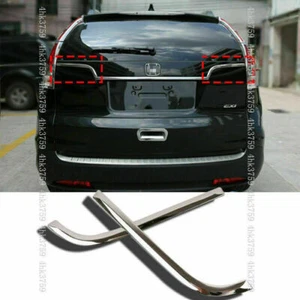 For Honda CR-V CRV 2012-2014 Chrome Rear Trunk Tailgate Side Trim Strips Cover - Picture 1 of 6