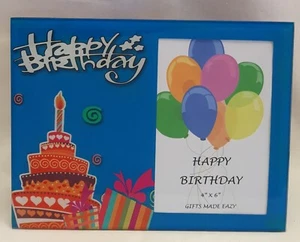 Happy Birthday Glass Photo Frame - Picture 1 of 2