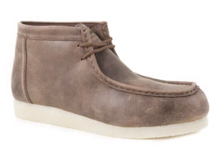 Roper Mens Casual Footwear Brown Smokey Suede Leather Chukka Boots - Picture 1 of 1