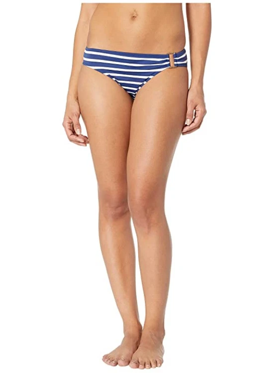 Lauren by Ralph Lauren Women Swimwear Striped Bottoms Blue Size 14 - Image 1 of 1