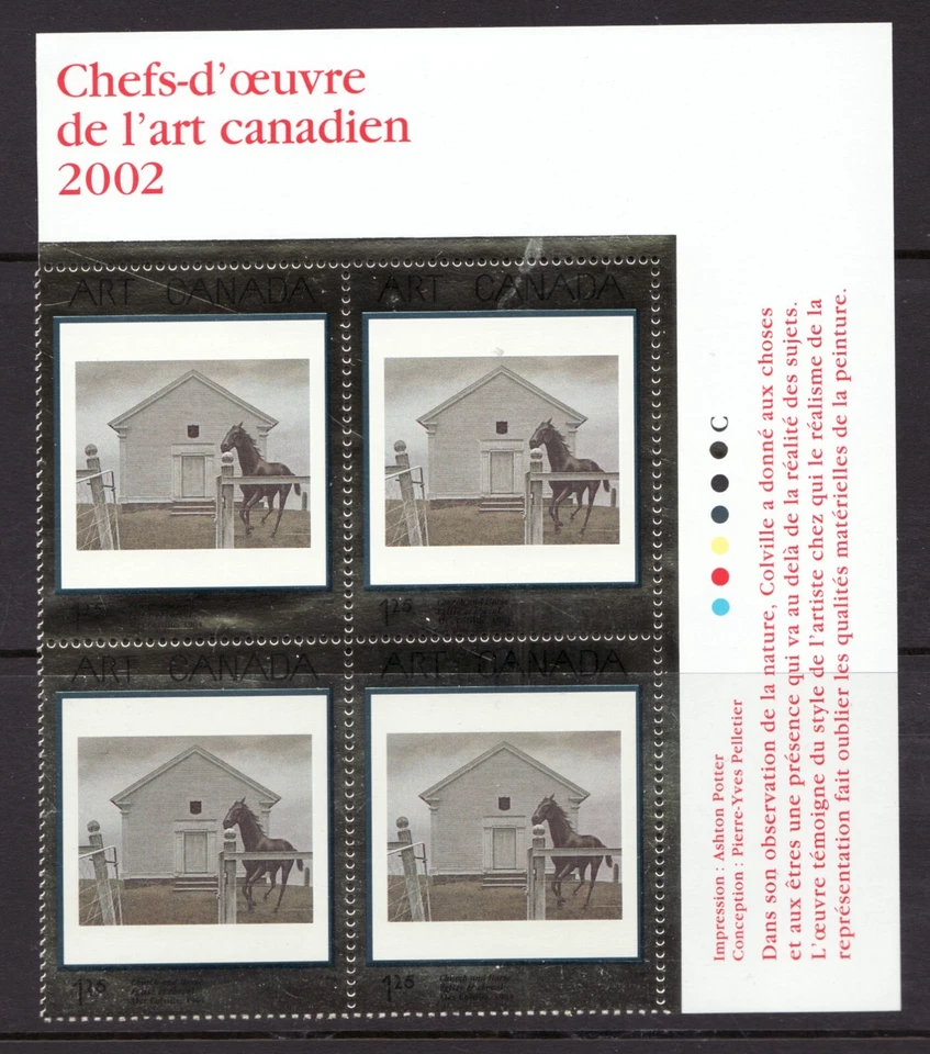 2002 - #1945 UL Pl. Bl - #15 Canadian Masterpieces of Modern Art Colville cv$12 - Image 1 of 1