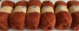 Burnt orange Crafty Things 6 x 100g balls double knit yarn 600g rust wool 53224 - Picture 1 of 10
