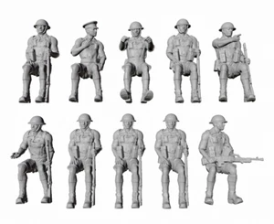 WWII Desert Rats British Army Troop Carrier - 10 Figure Set - Picture 1 of 7