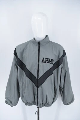 US Army IPFU Physical Fitness Gray Jacket 8415-01-465-4811 Mens L JWOD Skilcraft - Image 1 of 4