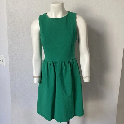J. Crew Women Career Formal Sleeveless Peplum Shift Dress Size M Green - Image 1 of 4