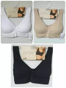 Sujetador acolchado sin cable moldeador sin costuras Ex Debenhams precio de venta sugerido por el fabricante £14 blanco negro almendra - Imagen 1 de 9