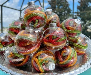Fall Ornaments Decor Tree 10 Set Autumn Home Decorations New Orange Brown Green - Picture 1 of 3