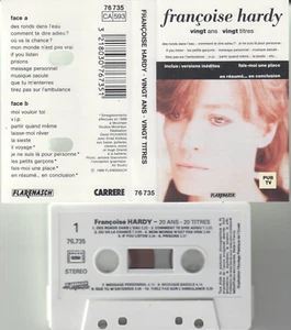 K 7 AUDIO (TAPE) FRANCOISE HARDY *VINGT ANS VINGT TITRES* - Picture 1 of 1