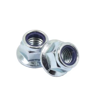 Tuerca Nyloc de bloqueo con brida dentada A2 de acero inoxidable con inserción de nailon brida hexagonal - Imagen 1 de 1