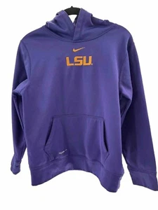 LSU Nike Hoodie Unisex Youth Large Purple Gold Women’s Small Therma Fit Sports - Picture 1 of 7