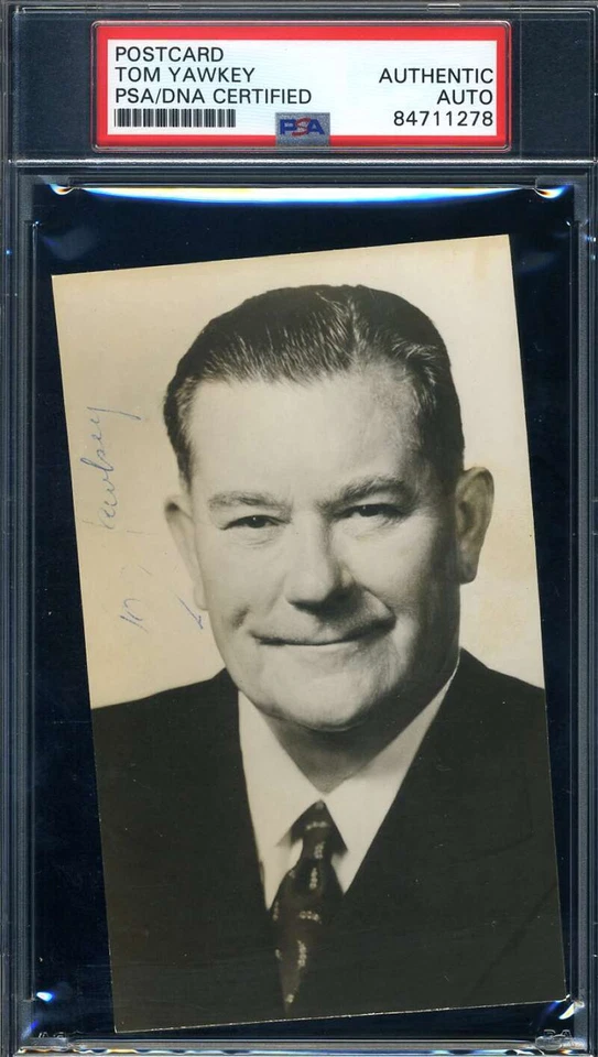 Tom Yawkey PSA DNA Coa Signed Vintage Photo Postcard Boston Red Sox Autograph - Image 1 of 1