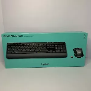Logitech MK530 Advanced Wireless Keyboard and Optical Mouse, Black New in Box - Picture 1 of 6