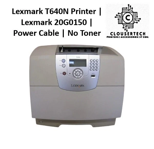 Lexmark T640N Printer | Lexmark 20G0150 | Power Cable | No Toner - Image 1 of 1