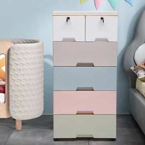 5-Layers Plastic Storage Organizer Cabinet Dresser Bedroom Tower Cupboard Drawer - Picture 1 of 21