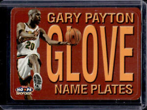 1999-00 Skybox NBA Hoops Gary Payton Name Plates Glove #4 Sonics