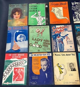 Vintage LOT Antique Sheet Music OLD 1920s HOLLYWOOD MUSICALS Etc - Picture 1 of 11