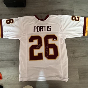 Clinton Portis Washington Redskins Signed White Custom Jersey JSA “HTTR” - Picture 1 of 4