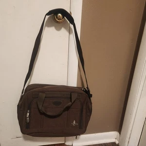 Vintage ATLANTIC Brown TOILETRY BAG  HERSCHEL Travel COSMETIC ZIPPER LARGE - Picture 1 of 15