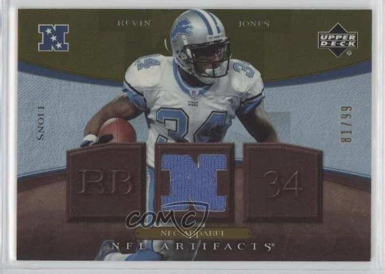 2007 Upper Deck Artifacts NFC Apparel Gold /99 Kevin Jones #NFC-KJ - Image 1 of 2
