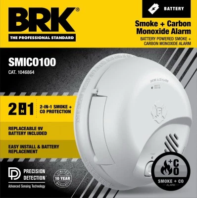 Smoke & Carbon Monoxide Combo Alarm, Battery Operated - 1046864 - Image 1 of 1
