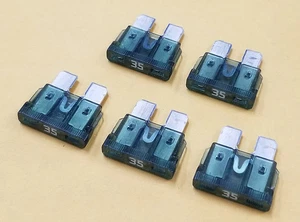 ATC35-5, Bussmann 35A 32V ATC Type Automotive Blade Fuses, Lot of 5 ~ Blue-Green - Picture 1 of 1