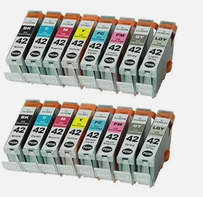 16x Baaland Ink Cartridges CLI 42 Canon Pixma Pro-100 (B C M Y PC PM GY LGY) - Image 1 of 1