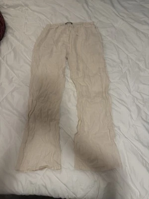 Pantalones de lino Tan Brandy Melville Foto 1 de 3