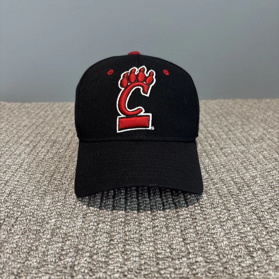 Cincinnati Bearcats Fitted Hat 6 7/8 Zephyr Black With Red Embroidery - Image 1 of 4