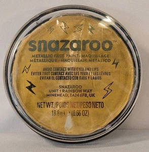 Snazaroo Metallic Face Paint-Gold-0.66 Oz. Seal Lifted-New, Never Used - Picture 1 of 5
