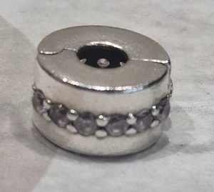 Pandora Clear Sparkling Row Clip Sterling Silver 791972CZ - Picture 1 of 6