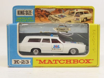 Lesney K-23 Vintage Matchbox King Sized Mercury Police Car Boxed 12092 - Image 1 of 4