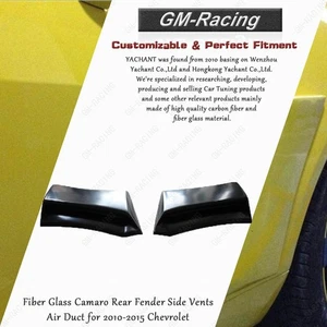 Fiber Glass Camaro Rear Fender Side Vents Air Duct for 2010-2015 Chevrolet - Picture 1 of 12