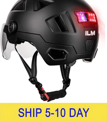 ILM Smart Adult Bike Helmet with Automatic G-Sensor Turn Signal & Brake Warning - Image 1 of 4