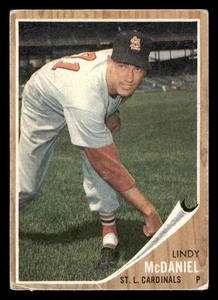 1962 Topps #522 Lindy McDaniel - GD-VG *TedsCardShack* - Picture 1 of 2