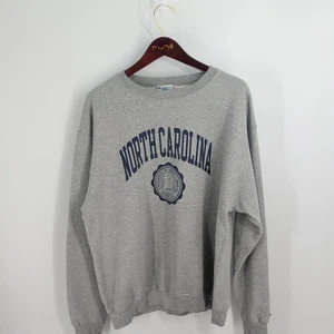North Carolina Tar Heels Basketball Champion Pullover Sweatshirt Gray Size L - Picture 1 of 8