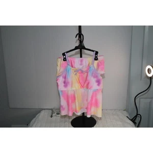 Justice Girls Tie Dye Tankini Swimsuit, Size XL - Picture 1 of 5
