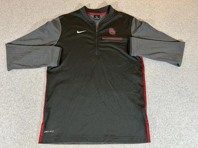 Oklahoma Sooners Shirt Mens Small Black NCAA Nike Dri Fit 1/4 Zip Pullover OU - Image 1 of 4
