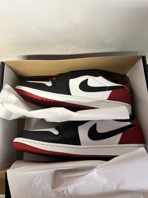 Nike Air Jordan 1 Low Retro OG Masculino Tamanho 14 Branco/Preto Varsity Vermelho CZ0790-106 - Imagem 1 de 4