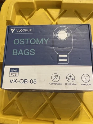VLOOKUP Bolsas de Ostomía VK-OB-05 Lote de 15 + 6 Cómodas A Prueba de Fugas Foto 1 de 4